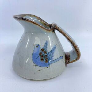 vintage ken edwards el palomar tonala handcrafted ceramic pitcher bird butterfly